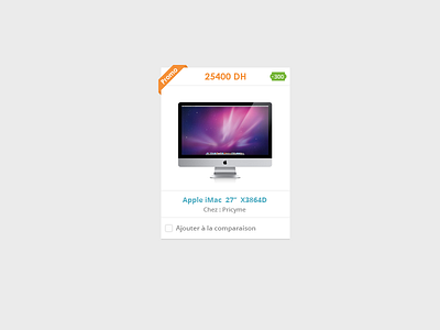 Flat Product Widget blue ecommerce flat orange price product promo store webdesign