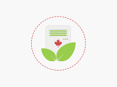 Flat Green Canadian Server canada canadian cloud flat green icon red server