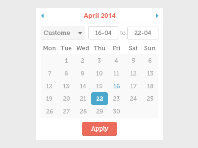 Clean Flat Datepicker for CRM