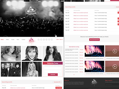 Homepage Design - Labuenafortuna flat frontend landing nightclub onepage responsive webdesign wordpress