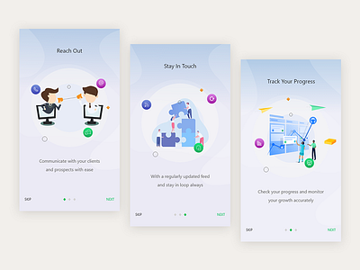 hello dribble illustraion on boarding ui mobile visual design