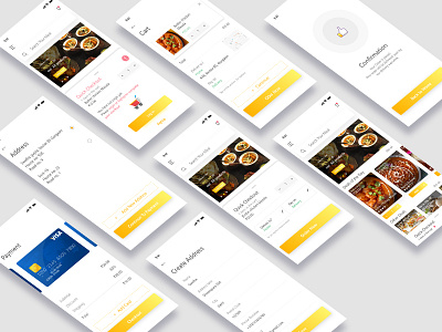 Food App Light Mode app design clean concept design food app light mode ui visual design white