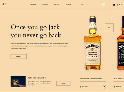 The JD's Whiskey Shot branding ui ui design ux ux design web design