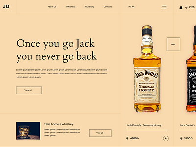 The JD's Whiskey Shot branding ui ui design ux ux design web design