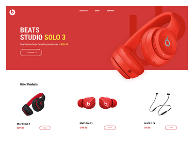 Beats branding ui ui design ux ux design web design