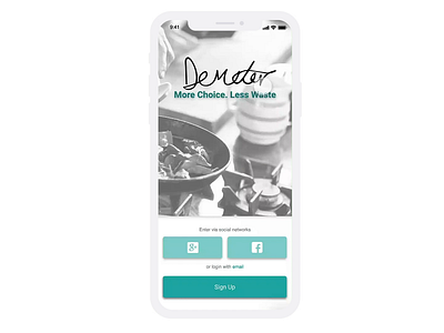 Demeter Prototype app design ui ux