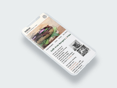 Inabun Vegan Burger App and Web Design app design hospitality ui ux vegan web design