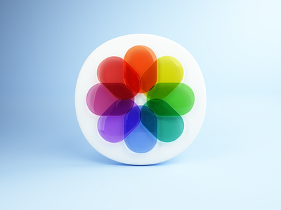 iOS14 photos icon in 3D