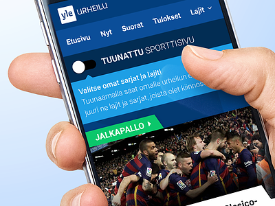 Yle Sports material design sports ui