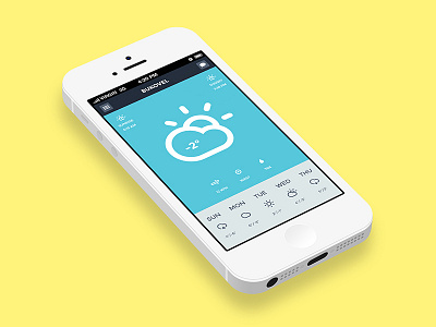 Teamride App app clean flat ios minimal mobile simple weather