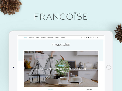 Francoise Theme about blog clean flat girls lifestyle personal post sidebar simple theme wordpress