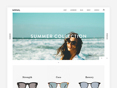 Sunglasses shop e commerce ecommerce flat glasses landing minimal shop simple summer sunglasses