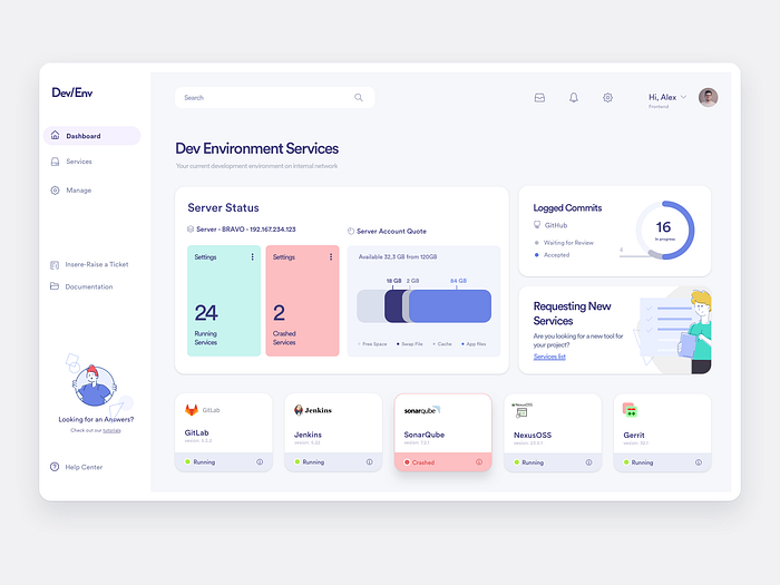 DEV-Dashboard by Tomasz Trefler on Dribbble