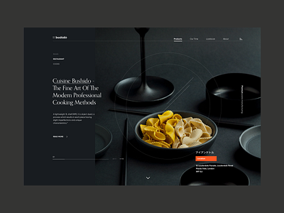 Cuisine Bushido clean food website landing page minimal product design product page product photography productdesign restaurant ui uidesign user experience user interface ux uxui web webdesign webdesigner website