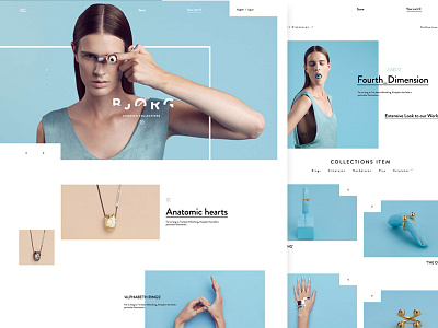 Bjorg Jewellery minimal ui web design