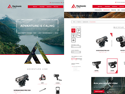 Mactronic minimal outdoor ui web design