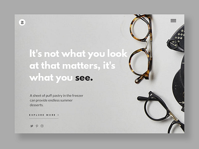 Design_play_6 glassess headers minimal