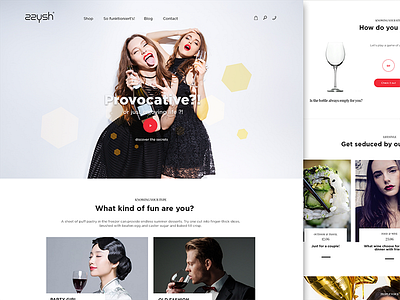 Wine & Champagne champagne ecommerce landingpage minimal web wine