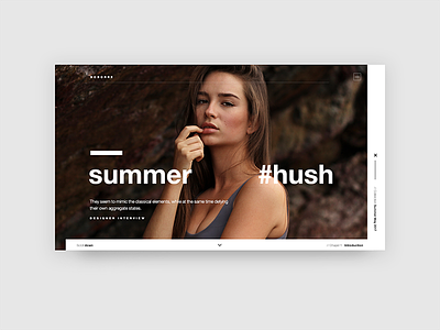Summer Hush fashion ladning page mininal