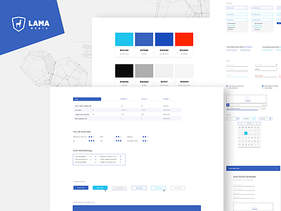 Lama Media - Design System and Style Guide color schemes design system design systems style guide ui ux ux ui uxui webdesign