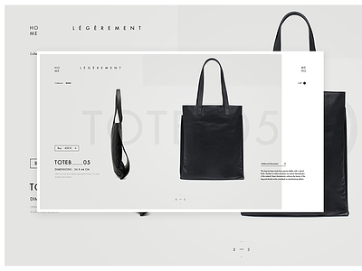 Tote_2 fashion ladning page minimal product page tote