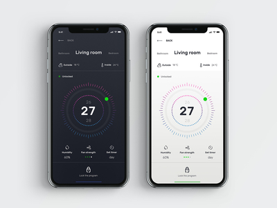 Smart Home app smart home thermostat ui