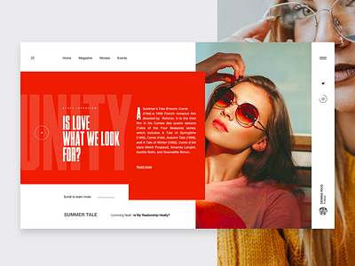 E2701 1309 article clean fashion landing page minimal typo ui ux