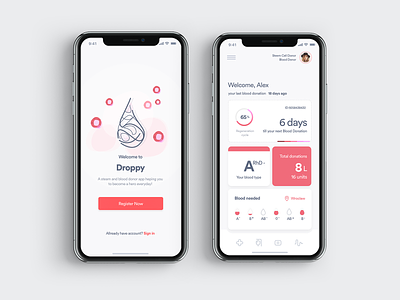 DR_3_0306 app app design application clean dashboard dkms donor minimal product design ui userinterface ux