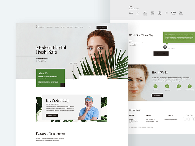 Plastic Surgery Clinic by Tomasz Trefler on Dribbble