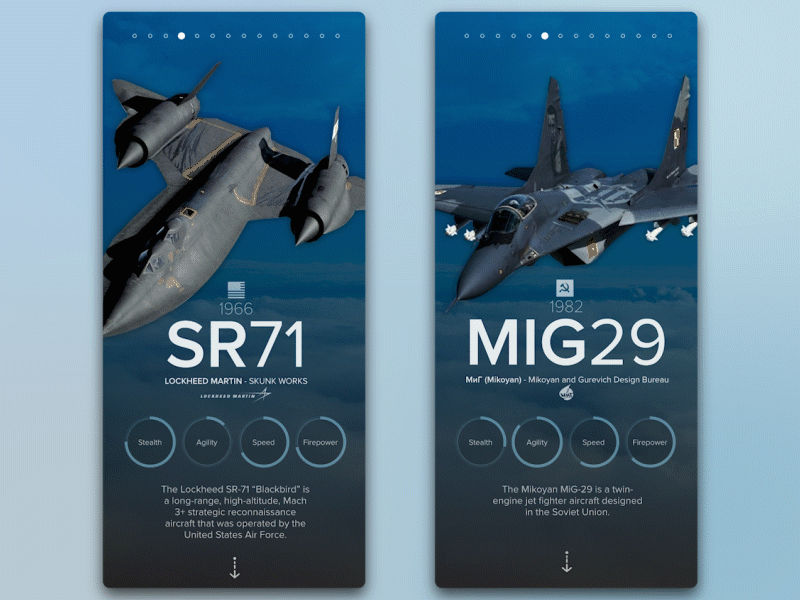 Fighter Aircraft App aircraft interaction design prototype ui ui design ux