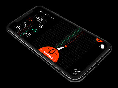 Guitar Tuner App app dark mobile simple ui ux