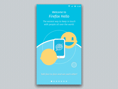 Firefox Hello Onboarding for FirefoxOS firefox interaction onboarding ui