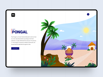 Celebrate Pongal with Mallow Tech design flat illustration pongal typography ui designs user interface design ux web web desgin website