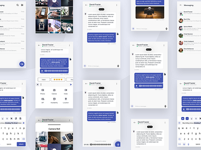 #2 - LinkedIn Redesign concept | Messenger Light mode attachments chat app editor gallery icon design iconography light linkedin list messages messenger minimal redesign ux