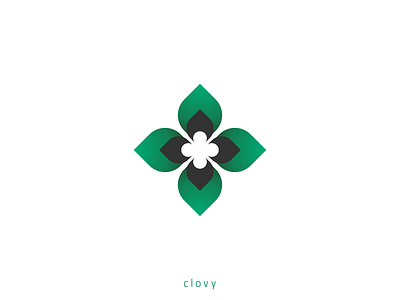 clovy Logo Concept app brand branding concept cute design flat gradient green green logo icon illustration leaf logo minimalist product simple template vector web