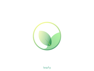 leafy Logo Concept app brand branding concept cute design flat gradient green green logo greens icon illustration logo minimalist product simple template vector web