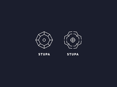 Monoline Logo/Icon Exploration for Stupa