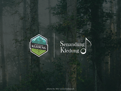 Mountain and Leaf Emblem Styled Logo - Kledung