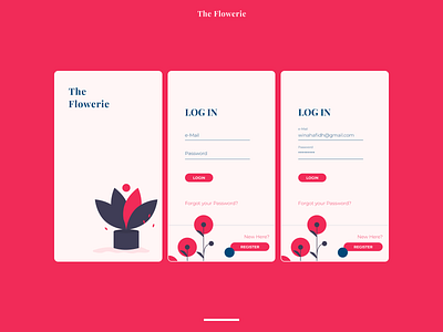 The Flowerie Login ui