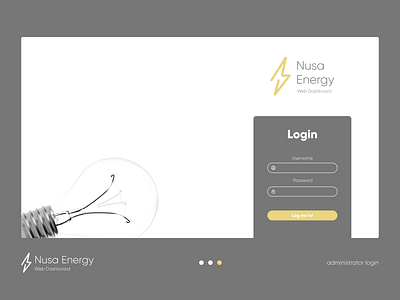 Nusa Energy Web Login app dashboard desktop ui ux web