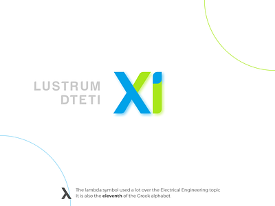 Lustrum DTETI XI Logo branding concept design icon logo