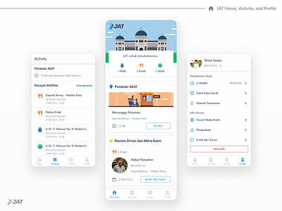 JAT Home Pages app design ui ux