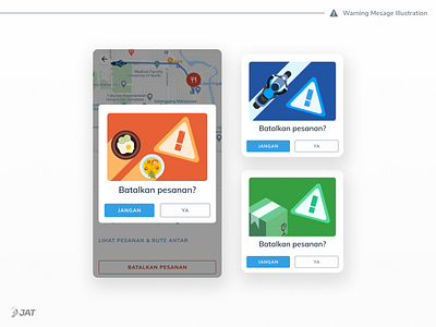 JAT Warning Message Variation design illustration ui ux