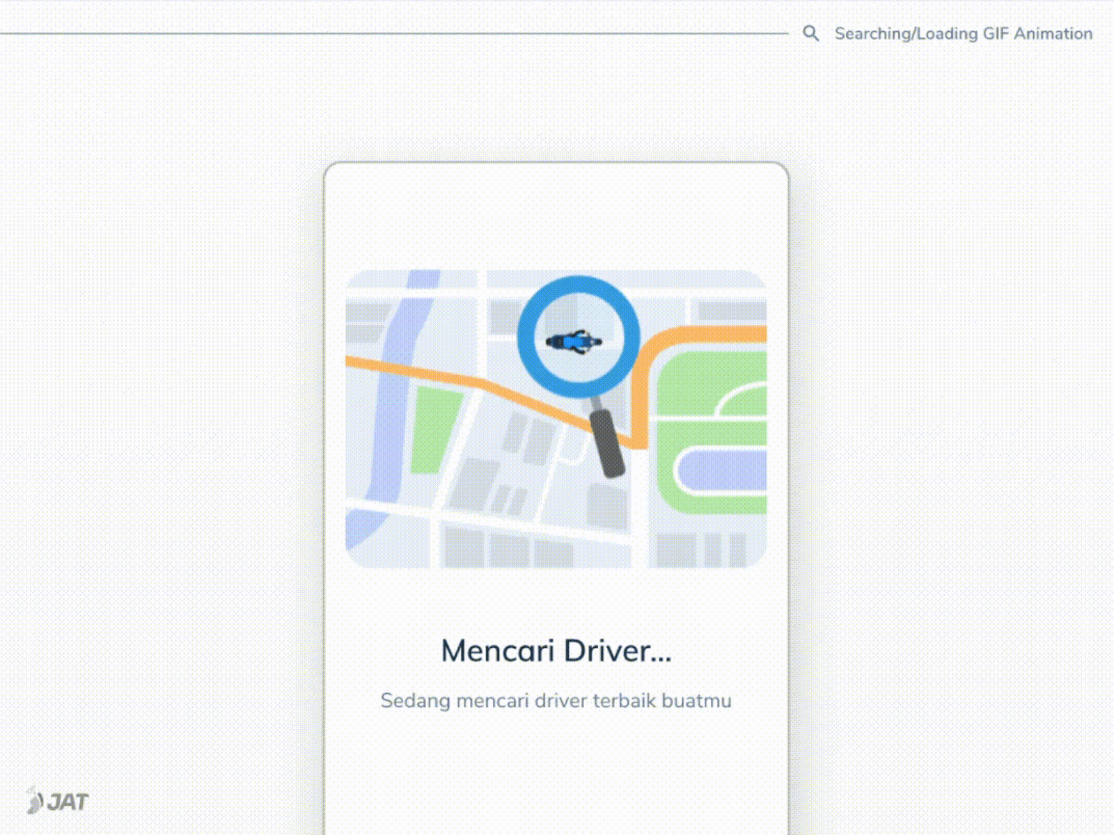 JAT Searching for Driver Animation animation design illustration ui ux