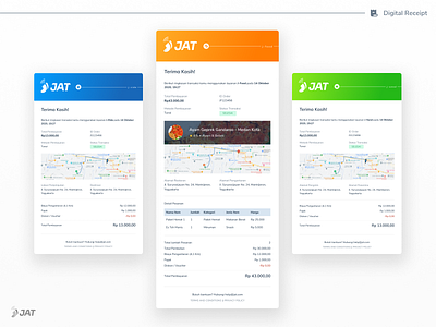 JAT Order Receipt app branding design ui ux