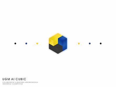 UGM AI CUBIC Logo branding concept design icon illustration logo