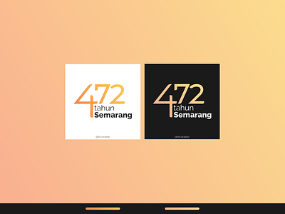 472 tahun Semarang Logo Concept (Rejected) branding concept design logo