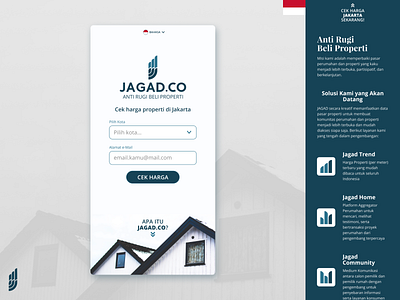 JAGAD Mobile Landing Page INA VAR app concept design ui ux