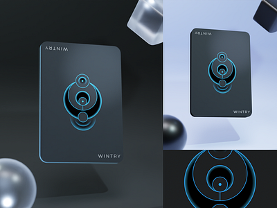 Blue 3D Card Design