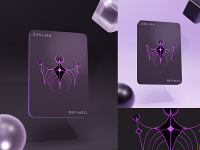 Purple 3D Card Design branding concept design icon illustration logo vector